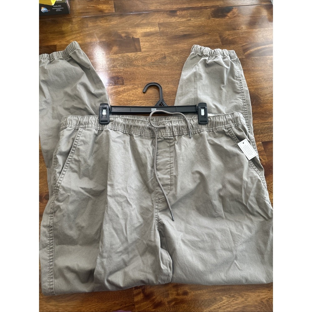 No Boundaries Twill Jogger Pants, Men's XL‎ (40-42) Light taupe